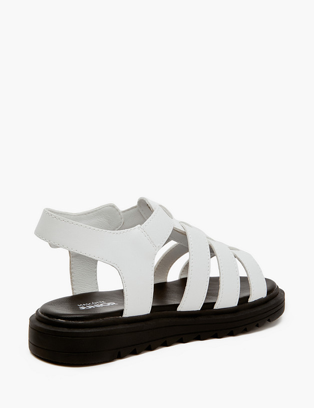 Белые сандалии для девочек MASCOTTE 250-410661-0601 | ракурс 5