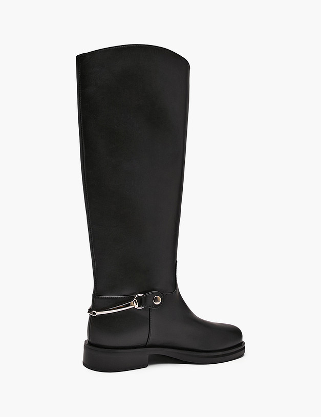 Черные женские зимние сапоги MASCOTTE 384-421031-0102 | ракурс 3