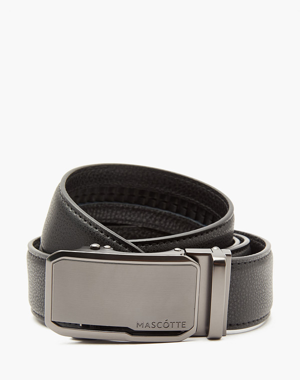 703-3210-602 Ремень муж. кож.спилок/кож.спилок черн, Mascotte