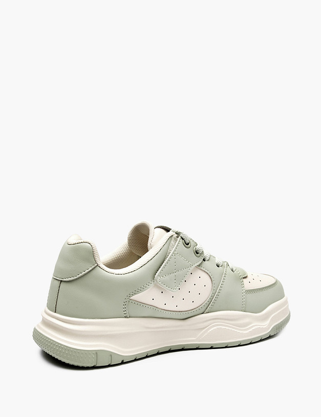 Светло-зеленые детские кеды MASCOTTE 234-514721-0604 | ракурс 3