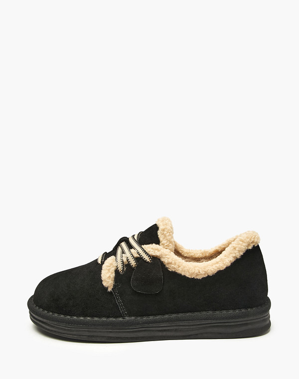 Черные женские зимние полуботинки 5990₽