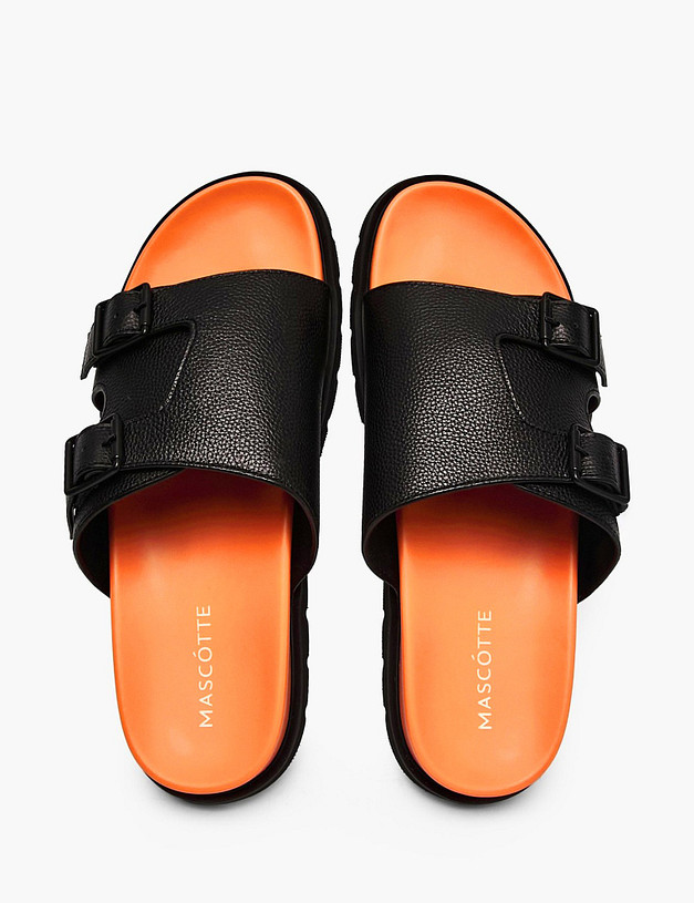 Черные мужские сабо MASCOTTE 142-612961-0102 | ракурс 4