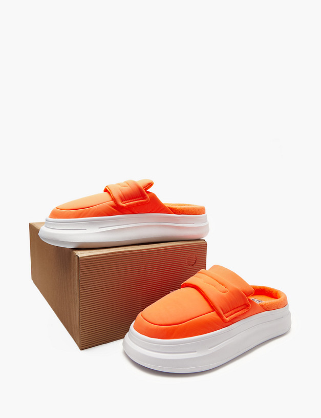 Оранжевые дутые женские сабо MASCOTTE 151-3205624-0213 | ракурс 8