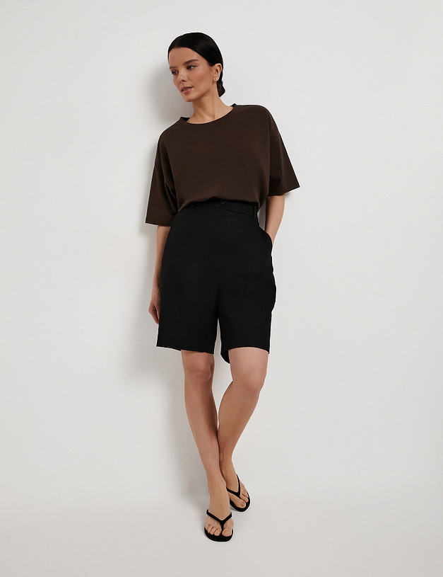 Черные женские шорты MASCOTTE 835-6103-2702 | ракурс 2