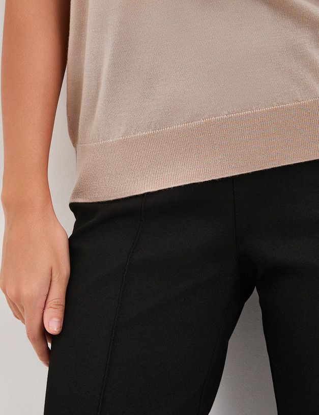 Бежевый женский джемпер из шерсти мериноса MASCOTTE 870-4214-7508 | ракурс 4