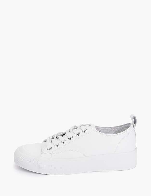 Белые женские кеды из натуральной кожи MASCOTTE 234-212111-0601 | ракурс 1 Белые женские кеды из натуральной кожи MASCOTTE 234-212111-0601 | ракурс 1