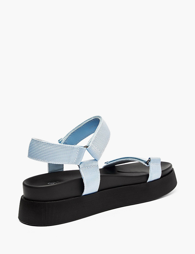 Голубые женские сандалии MASCOTTE 234-615221-0211 | ракурс 3