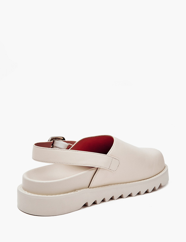 Молочные женские сабо из натуральной кожи MASCOTTE 47-4127014-7157M | ракурс 5