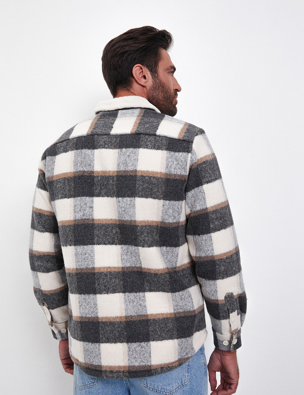 Мужская куртка-рубашка в клетку MASCOTTE 885-4215-7501 | ракурс 5 Мужская куртка-рубашка в клетку MASCOTTE 885-4215-7501 | ракурс 5