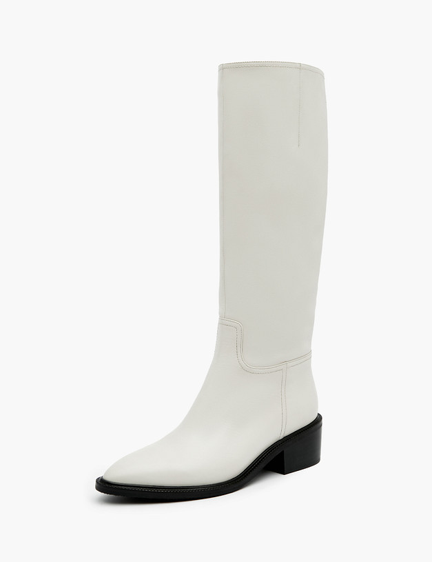 Молочные женские сапоги MASCOTTE 172-3201621-7115M | ракурс 3 Молочные женские сапоги MASCOTTE 172-3201621-7115M | ракурс 3