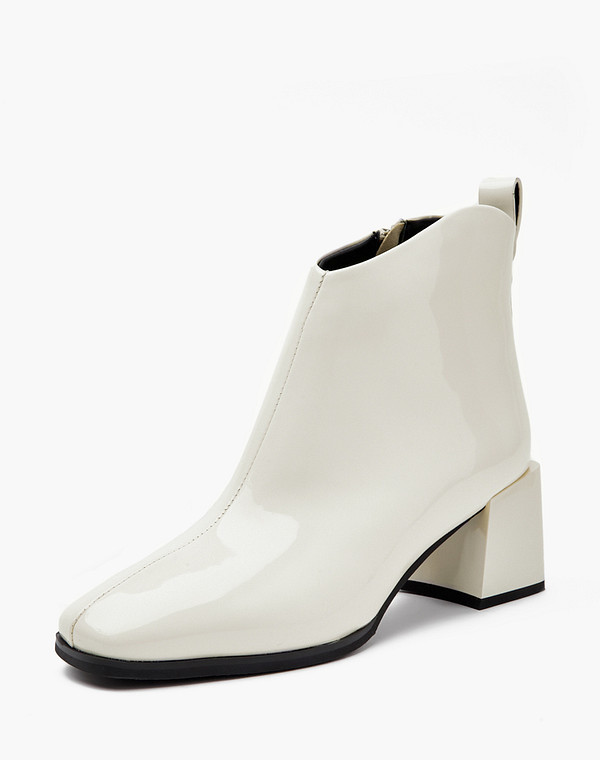 233-410421-3778M Ботинки женские лак.кожа/ворсин-нат.кожа бел, Mascotte