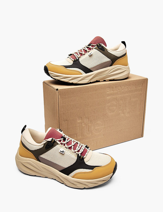 Молочные мужские кроссовки MASCOTTE 181-512222-0201 | ракурс 6