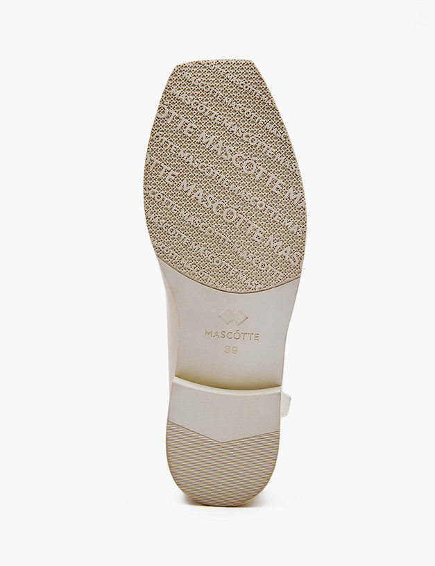 Молочные женские лоферы  из натуральной кожи MASCOTTE 22-4121091-0101 | ракурс 5