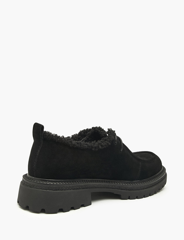 Черные женские дерби на меху MASCOTTE 233-522841-0602 | ракурс 3