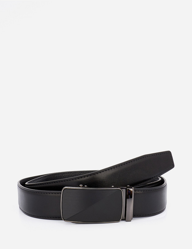 Черный мужской ремень MASCOTTE 727-1209-602 | ракурс 2