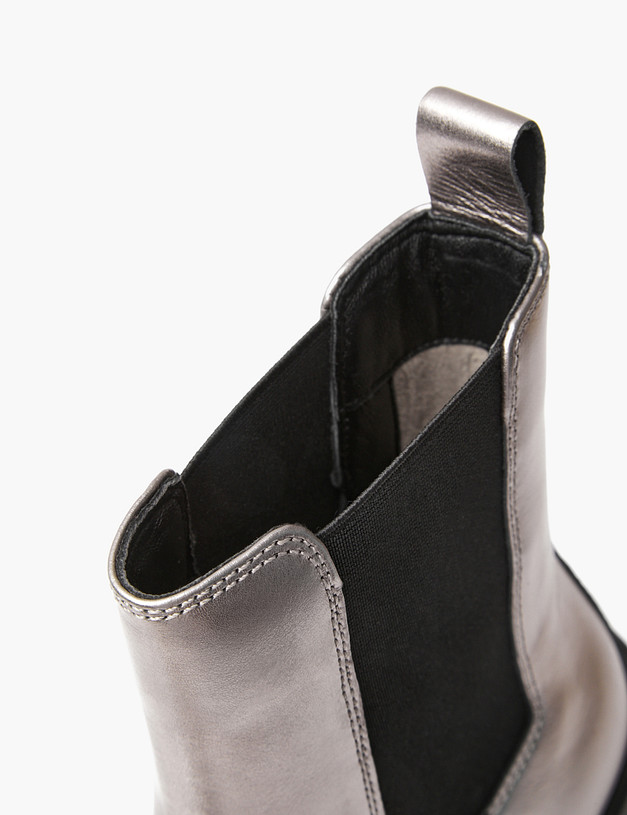 Серебристые женские челси на массивной подошве MASCOTTE 233-421523-0116 | ракурс 8