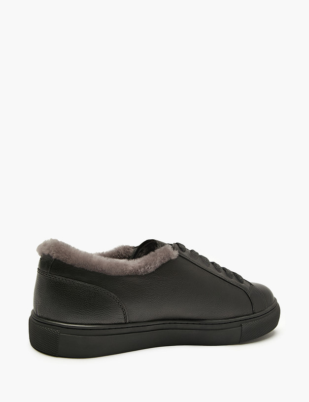 Черные женские кеды на меху MASCOTTE 22-41204315-3180M | ракурс 3