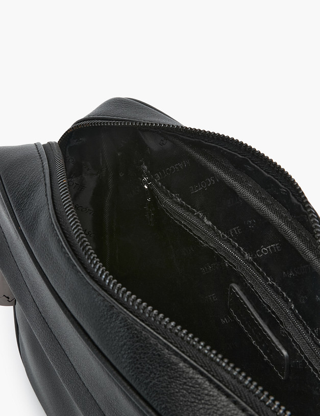 Черная кожаная мужская сумка MASCOTTE 602-2121-102 | ракурс 4