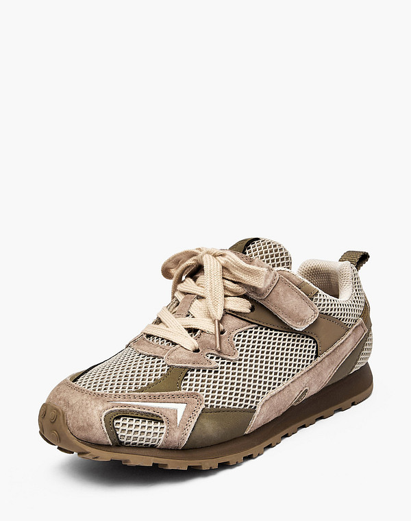 234-617421-0204 Полуботинки для активного отдыха мальч./девич. текстиль-велюр/текстиль серый-корич, Mascotte JUNIOR