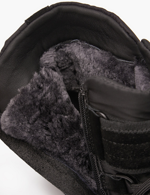 Черные мужские дутые хайтопы MASCOTTE 22-4273933-0202 | ракурс 7