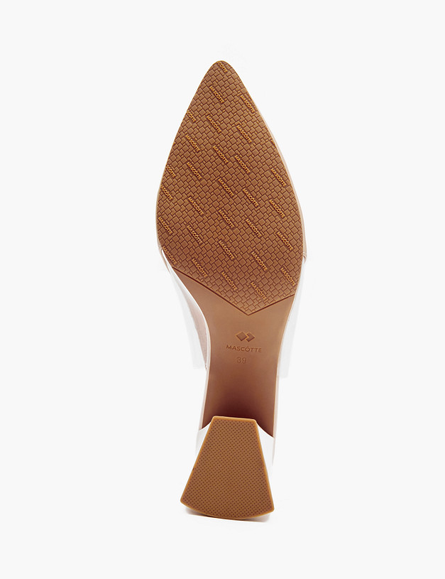 Бежевые женские босоножки на квадратном каблуке MASCOTTE 126-412811-3705M | ракурс 5