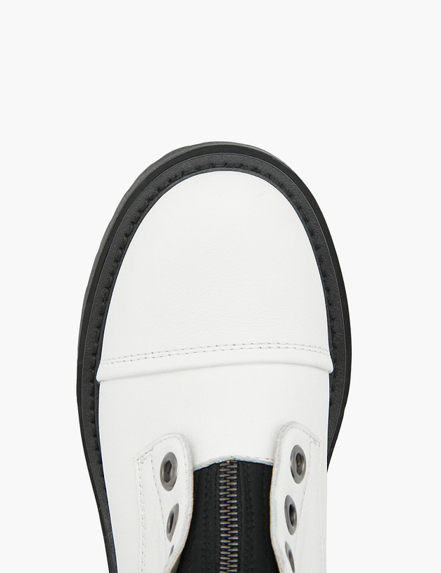 Белые женские ботинки из кожи MASCOTTE 22-3200221-3191M | ракурс 4