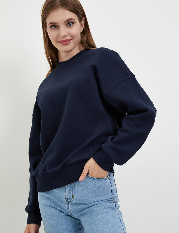 Синий женский свитшот MASCOTTE 234-3287-2603 | ракурс 2