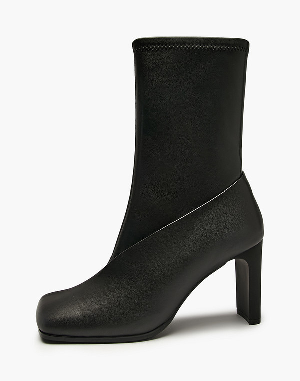 175-5281321-7100М Сапоги женские и.кожа-нат.кожа/ворсин-текстиль черн, Mascotte