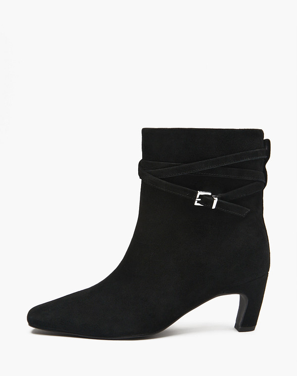 234-510621-0602 Ботинки женские велюр/ворсин черн, Mascotte