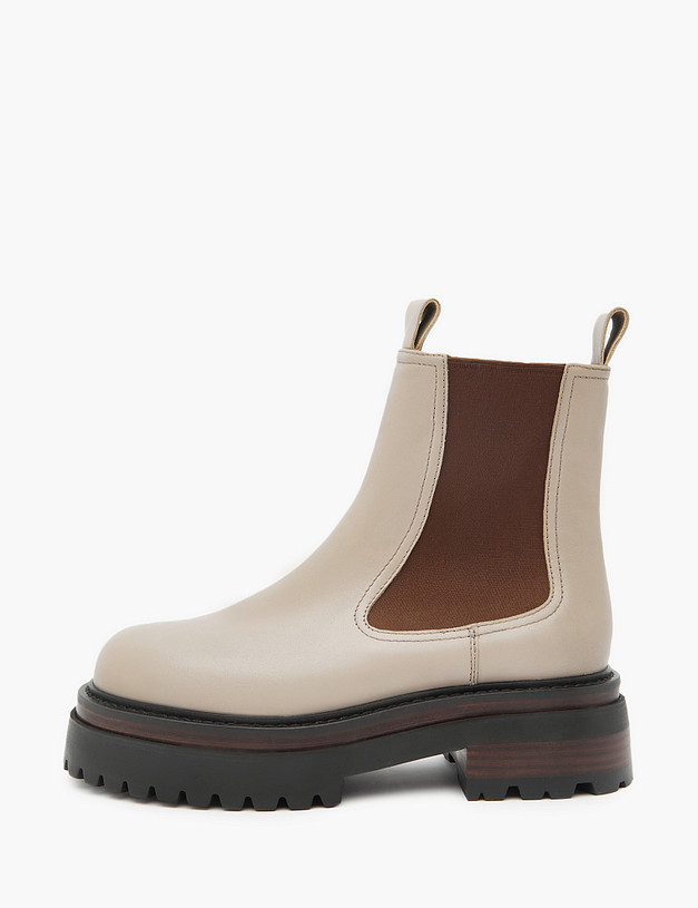 Бежевые женские челси на платформе MASCOTTE 22-3200223-7141M | ракурс 1