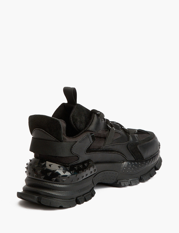 Черные женские кроссовки на массивной подошве MASCOTTE 234-223221-0602 | ракурс 3 Черные женские кроссовки на массивной подошве MASCOTTE 234-223221-0602 | ракурс 3