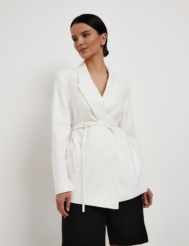 Белый женский жакет MASCOTTE 835-6101-2701 | ракурс 1