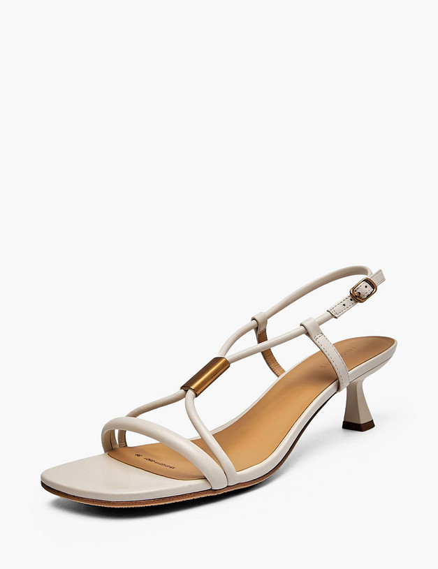 Молочные женские босоножки MASCOTTE 15-612311-0501 | ракурс 2