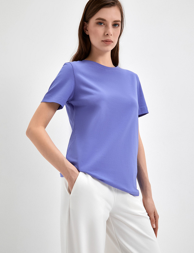 Лиловая женская футболка MASCOTTE 790-3114-2607 | ракурс 5 Лиловая женская футболка MASCOTTE 790-3114-2607 | ракурс 5