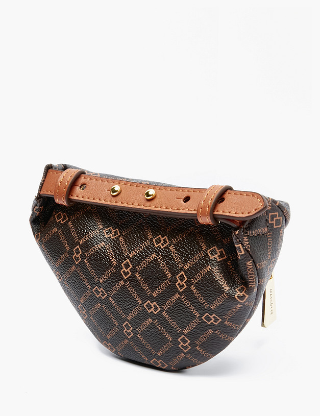 Коричневая женская микро-сумка MASCOTTE 602-2218-609 | ракурс 3 Коричневая женская микро-сумка MASCOTTE 602-2218-609 | ракурс 3