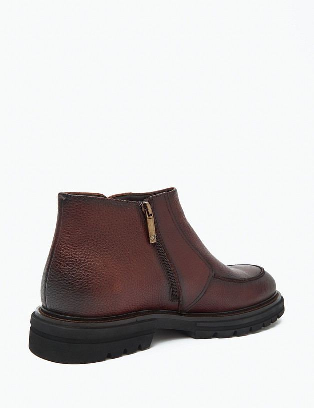 Коричневые мужские ботинки на молнии MASCOTTE 175-322525-0109 | ракурс 4