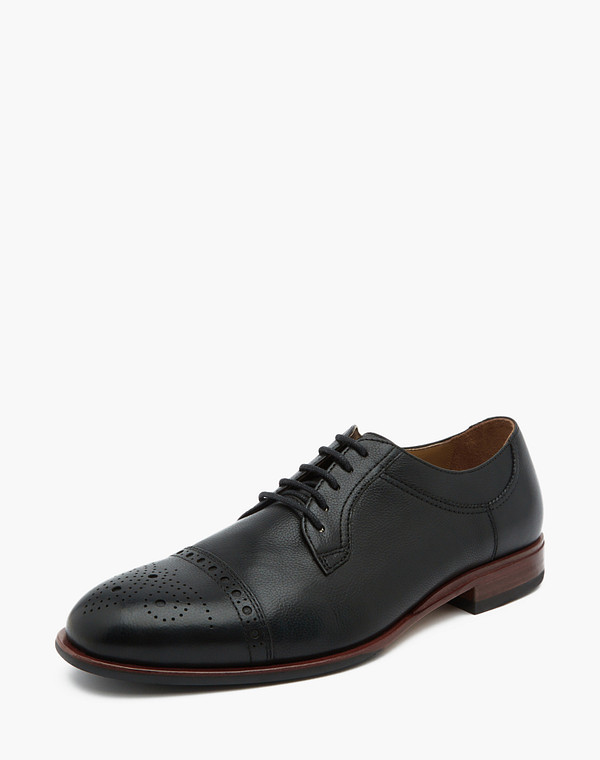 22-310711-3180M Полуботинки мужские нат.кожа/нат.кожа черн, Mascotte