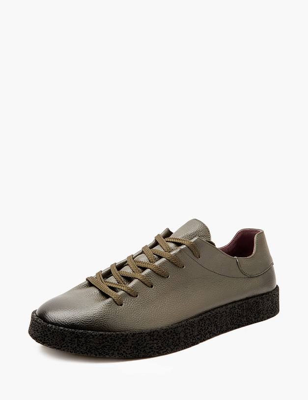 Оливковые мужские кеды  MASCOTTE 58-4110914-8123M | ракурс 2 Оливковые мужские кеды  MASCOTTE 58-4110914-8123M | ракурс 2