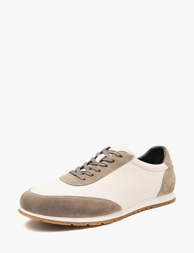 Молочные мужские кроссовки MASCOTTE 58-514411-0101 | ракурс 3 Молочные мужские кроссовки MASCOTTE 58-514411-0101 | ракурс 3