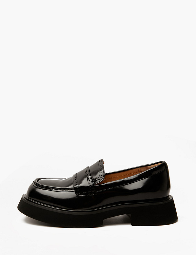 Черные женские лоферы из кожи MASCOTTE 58-412011-0102 | ракурс 1