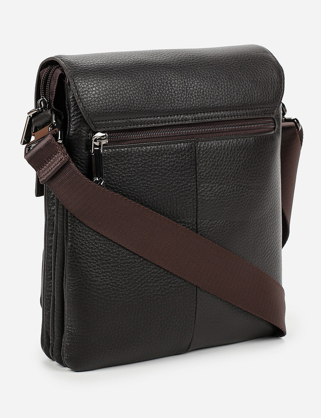 Коричневая кожаная мужская сумка MASCOTTE 622-0211-109 | ракурс 3