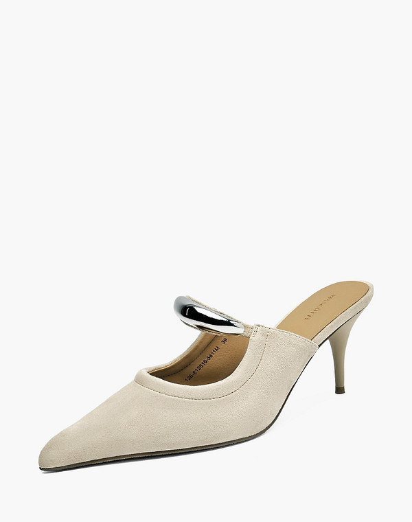 126-612616-5611M Туфли летние женские велюр/нат.кожа беж, Mascotte