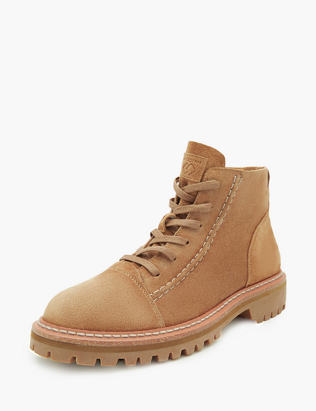 Рыжие женские велюровые ботинки MASCOTTE 58-123296-2210M | ракурс 2