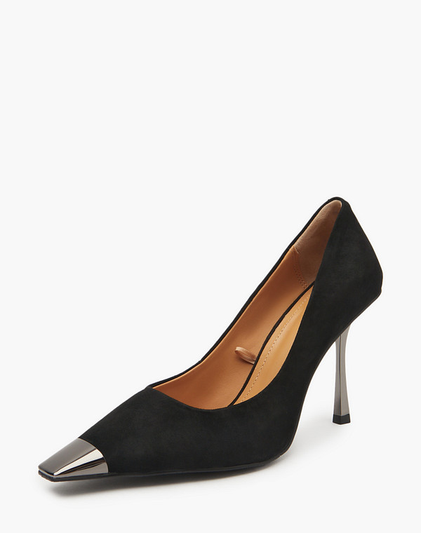 233-513711-3605M Туфли женские велюр/нат.кожа черн, Mascotte