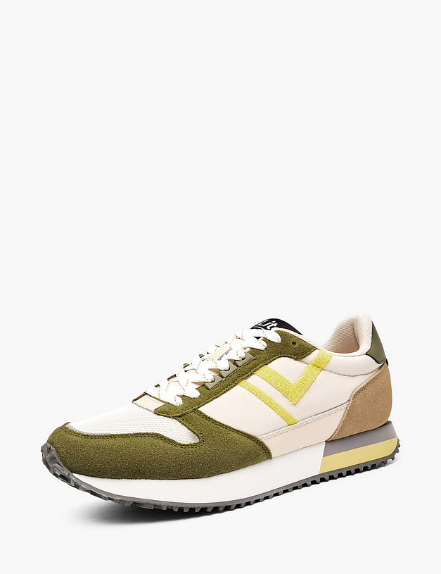 Молочные мужские кроссовки MASCOTTE 181-512122-0204 | ракурс 2