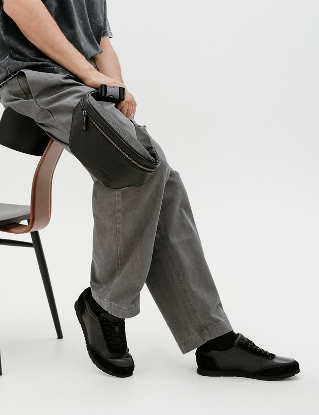 Черные мужские кроссовки MASCOTTE 58-514411-0102 | ракурс 2 Черные мужские кроссовки MASCOTTE 58-514411-0102 | ракурс 2