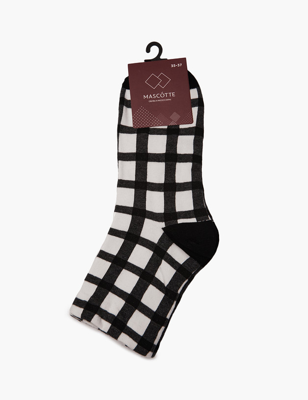 Черно-белые женские носки MASCOTTE 999-4204-2621 | ракурс 1 Черно-белые женские носки MASCOTTE 999-4204-2621 | ракурс 1