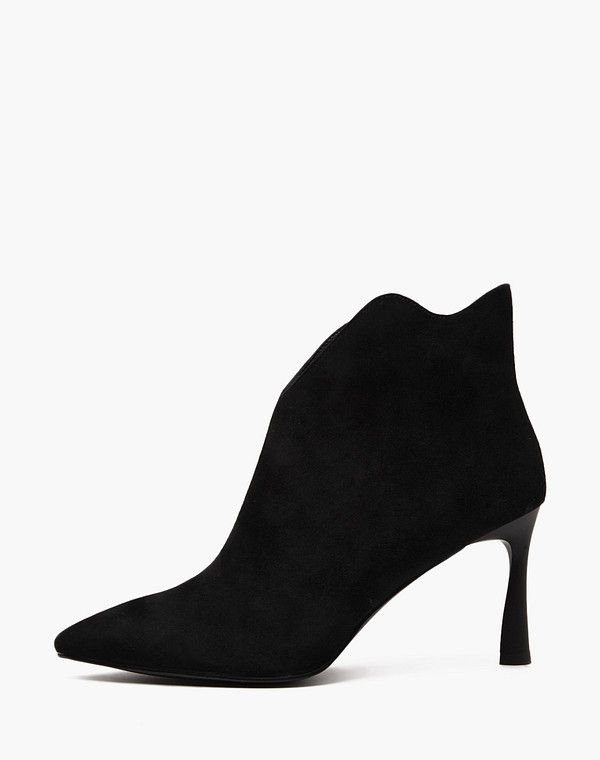 126-410221-3605M Ботинки женские велюр/ворсин-нат.кожа черн, Mascotte