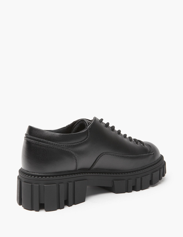 Черные женские полуботинки на массивной подошве MASCOTTE 98-420121-0602 | ракурс 3