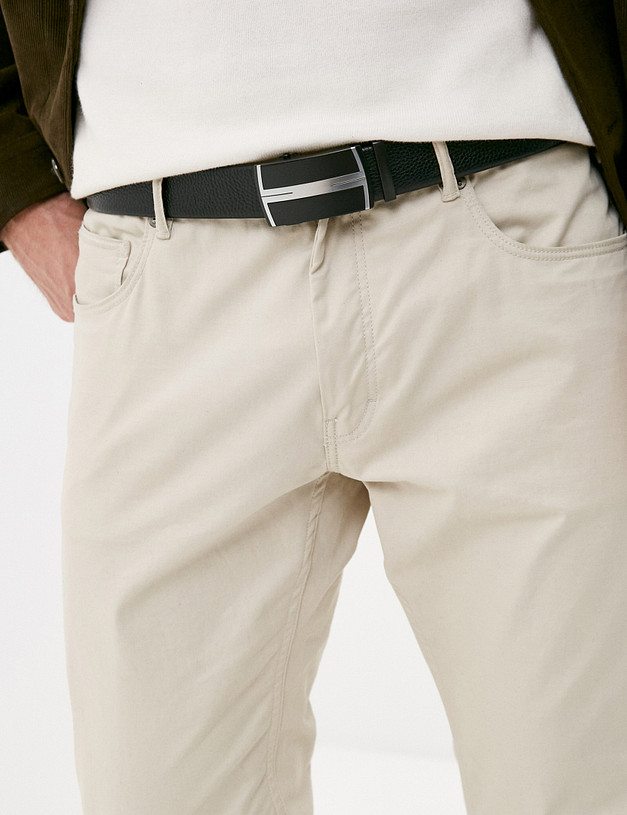 Черный мужской ремень MASCOTTE 727-0119-102 | ракурс 3